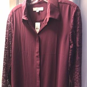 NWT! LOFT utility blouse